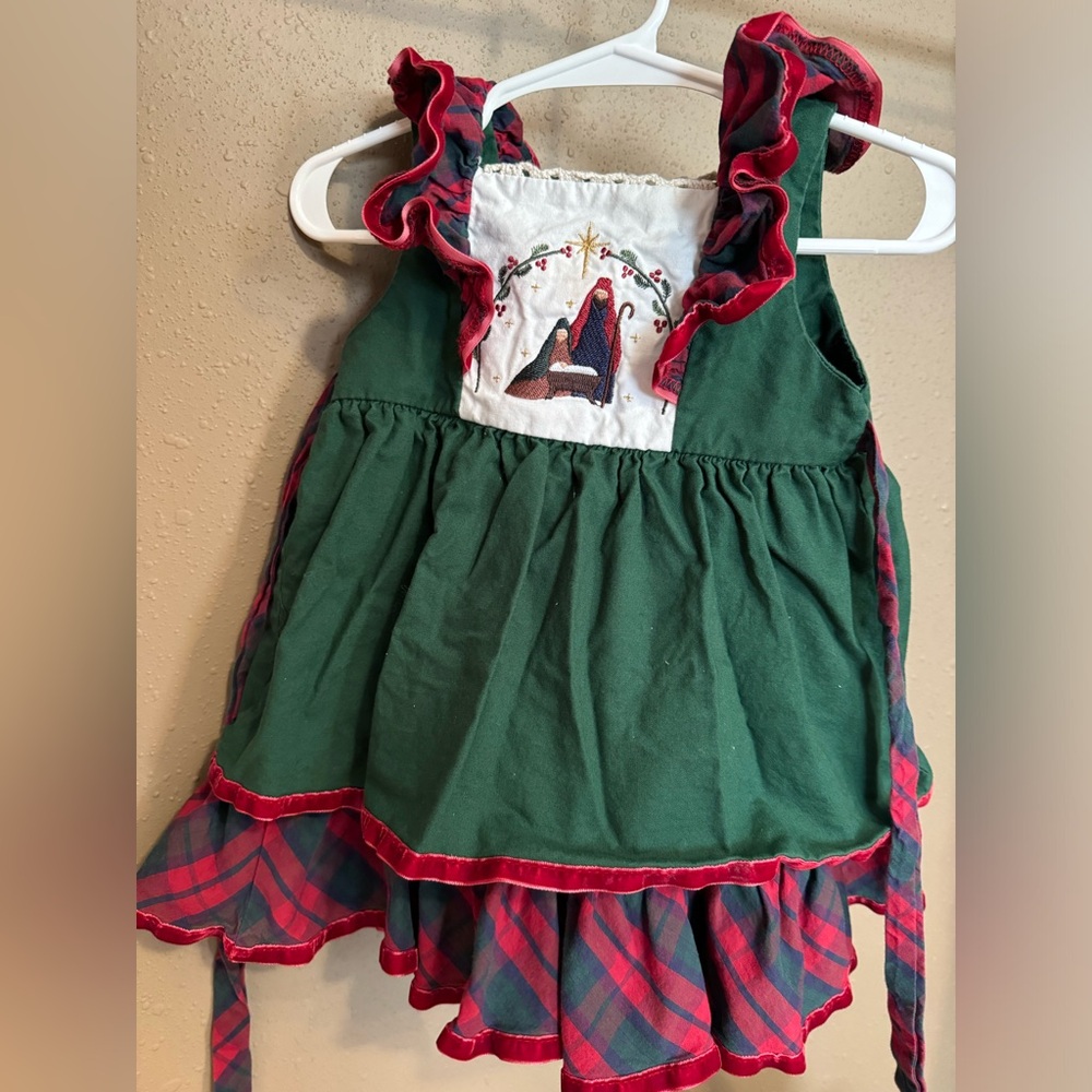 Ricrac ruffles Christmas Dress